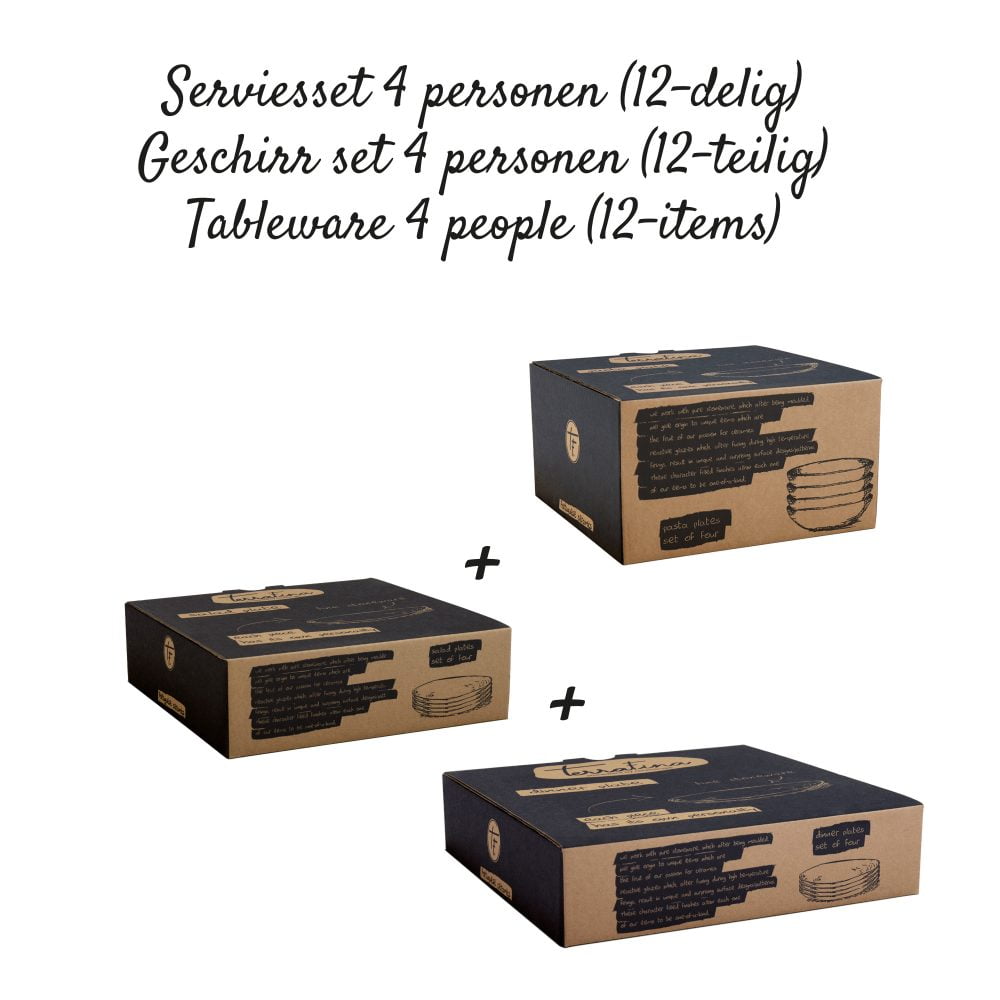 UNRO handgemaakt Portugees keramiek servies serviesset giftboxen